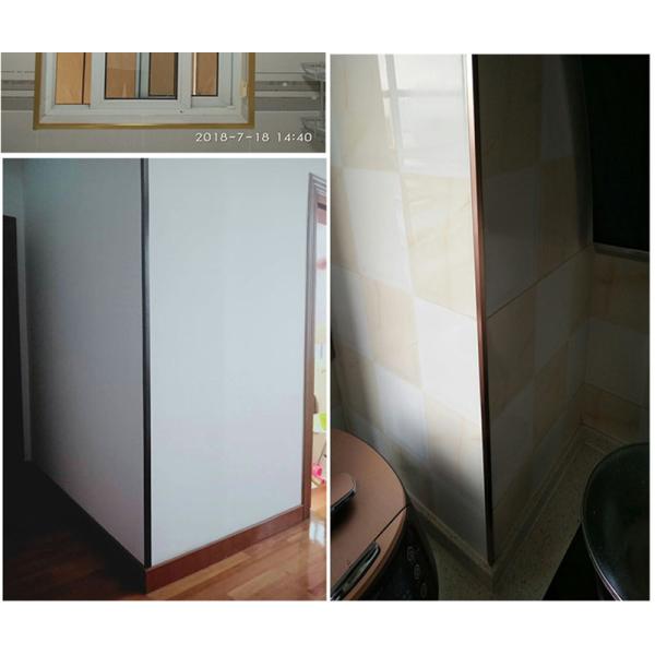 The Butt Of Ceramic Tiles And Metal Strips Aluminium tile trim