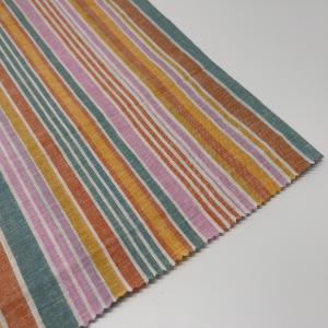 China Linen Viscose Yarn Dyed Fabric Multicolor High Lightfastness 132cm 170gsm 55% Linen 45% Rayon on sale