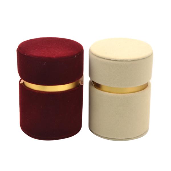 Matte Varnish Surface Finish Round Velvet Gift Box for Wedding Favors and Candied
