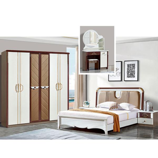 MDF PU American Style Solid Wood Bedroom Sets Furniture Cabrini