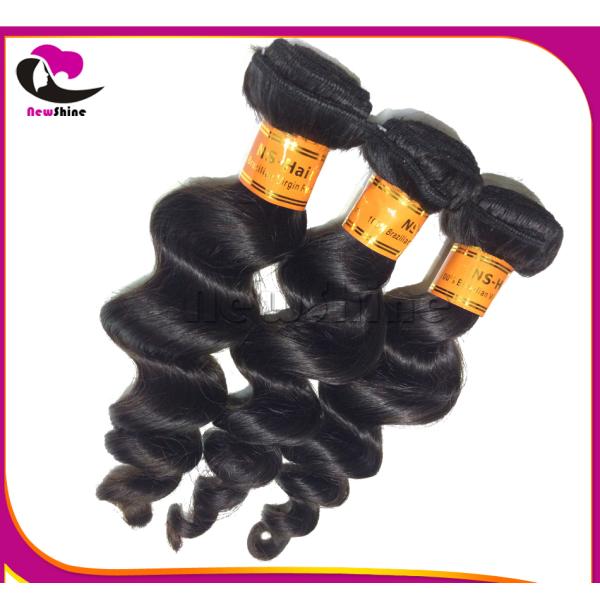 Top Quality Unprocessed 100% Brazilian Human Hair Wefts Premium Quality Bouncy Virgin Hair Loose Wave With Closure