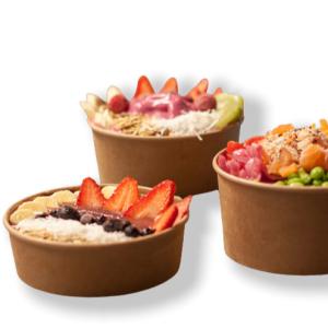 Quality 1500ml Disposable Salad Containers Hot Salad Paper Bowl Customization for sale