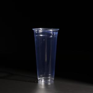 Quality 20oz Crystal Clear BPA Free Disposable PET Drinking Cups for sale