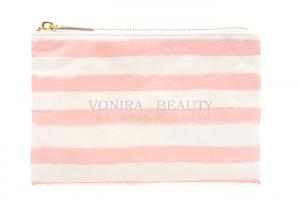 Quality Stripe Pencil Case Pouch Purse Cosmetic Makeup Bag Storage Student Stationery Zipper Wallet for sale