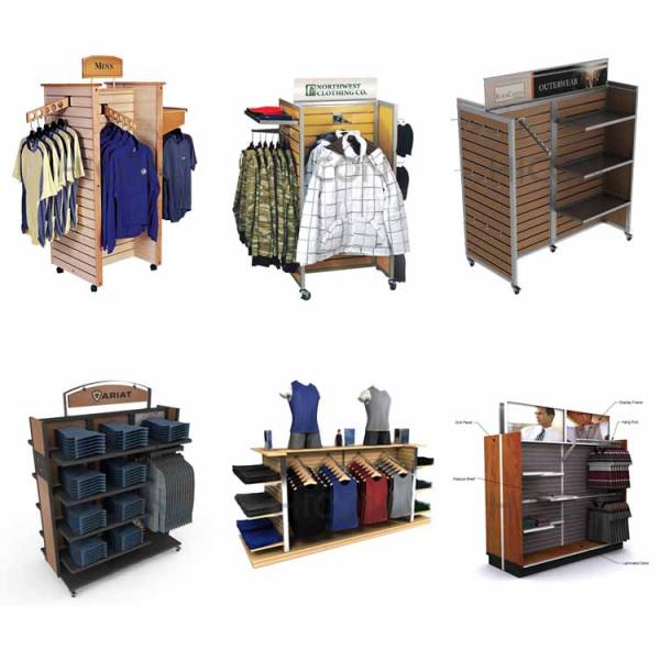 5-tier T-shirt Display Cardboard Display Stands for Sportswear