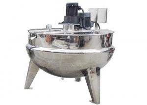Quality LMJK Food Processing Machine Vertical Stainless Steel Jacketed Kettle With Blender / Cover for sale