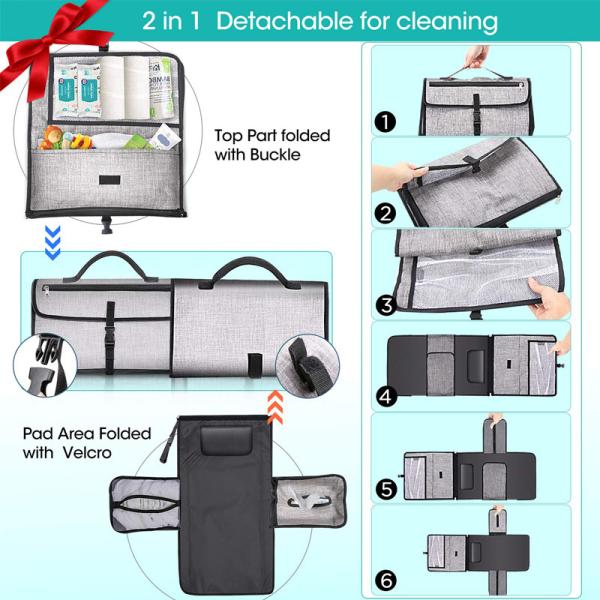 Breathable Waterproof Changing Pad For Baby Travel 35*25cm