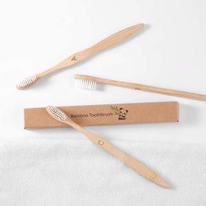 Natural Charcoal Biodegradable Bamboo Toothbrush Custom Green
