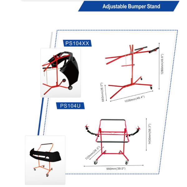 Portable Space Saving Car Bumper Stand Water Resistant For Car Spray Booth