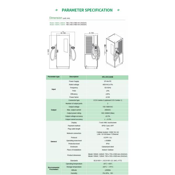 DC Fast Charging Stations Integrated 60KW High Power CCS DC EV Charger