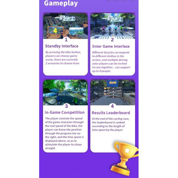 Interactive Indoor Bike Simulator Real Time VR Exercise Games