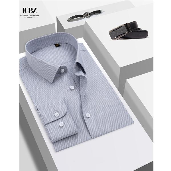 Knitted Weaving Method Men's Gothic Office Wear Rayon Polyester Dress Shirts Dress Pant Shirt