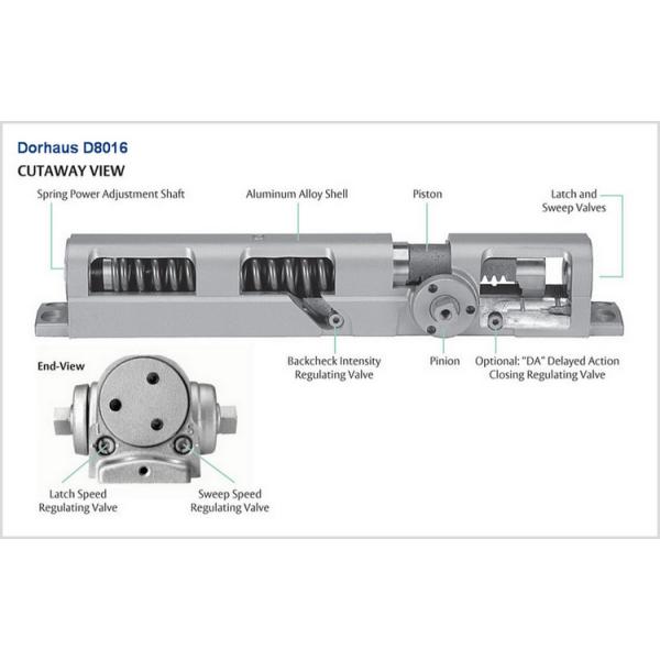 Parallel Arm Automatic Exterior Door Closer Top Jamb Mounting Life Cycles 2,000,000