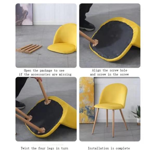 Mid Century Vintage ODM Modern Velvet Dining Chairs