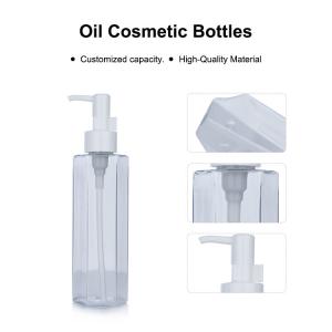 160ml Hexagonal Oil Cosmetic Bottle Clear Plastic Makeup Remover Bottle