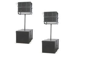 Quality 8 inch High Output Dual Column Line Array Speaker Boxes With Sand Texture Paint for sale