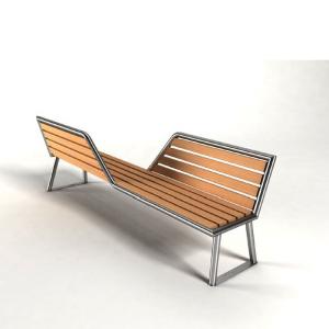 China Commercial 150cm Steel And Wood Public Art Benches on sale