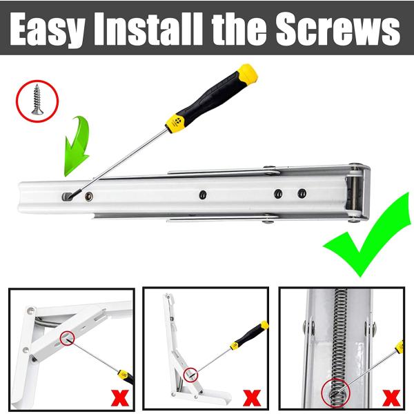 12" Spring Loaded Folding Shelf Bracket for Wall Mounting in Industry 1.5-2.0mm Thick