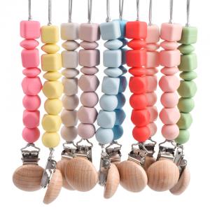 China Red Pink Silicone Bead Dummy Clip Personalised Dummy Clip Silicone on sale