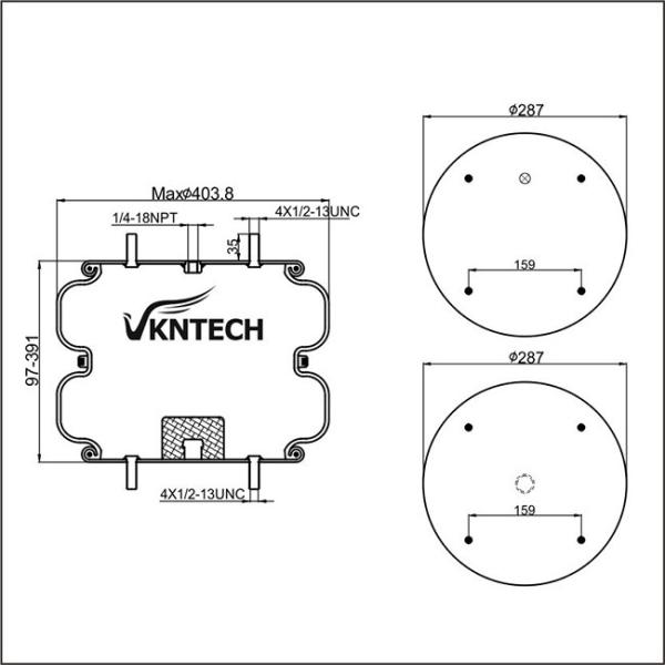 Air Bellows Suspension Parts CT FD530-35 543 Air Spring Double Convoluted FS W01-358-6799