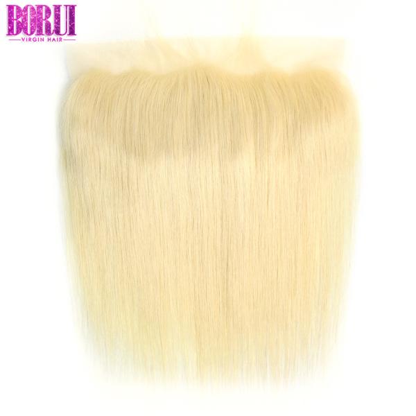 Silky Straight Wave Hair Extension , 613 Blonde Bundles With 4*4/13*4 Lace Closure