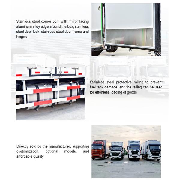 3 Tons 5 Tons 10 Tons Refrigerated Truck Euro 3 Emission Standard Box Dimensions L x W x H 4100*2100*2100 Refrigerator Truck