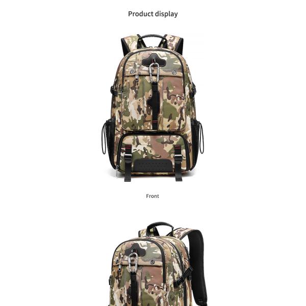 Oxford 65 Liter Hiking Backpack Camouflage Hiking Backpack OEM/ODM
