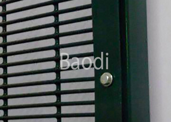 3" X 0.5" Anti Burglar Fence For Water Treatment Works , Plastic Coated Wire Fencing Panels