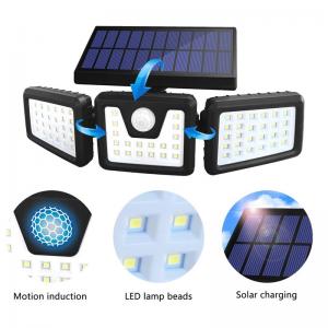 Quality IP65 ABS Outdoor Solar Garden Light 74 LM LED Three Mod Wall  5000K for sale