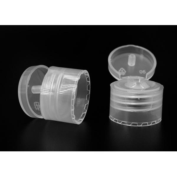 Clear Flip Top Plastic Bottle Caps Corrosion Resistence / Hand Sanitizer Bottle Cap