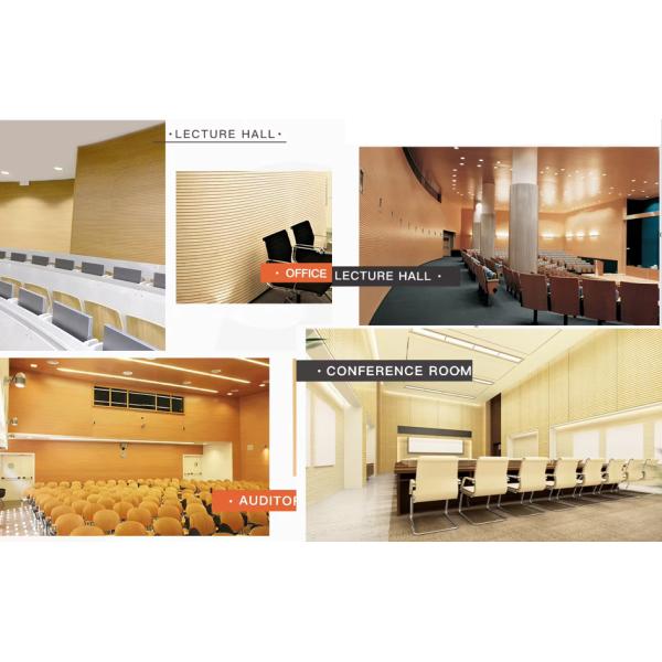 0.85 NRC Grooved Acoustic Sound Panels For Office Theater Auditorium And Church