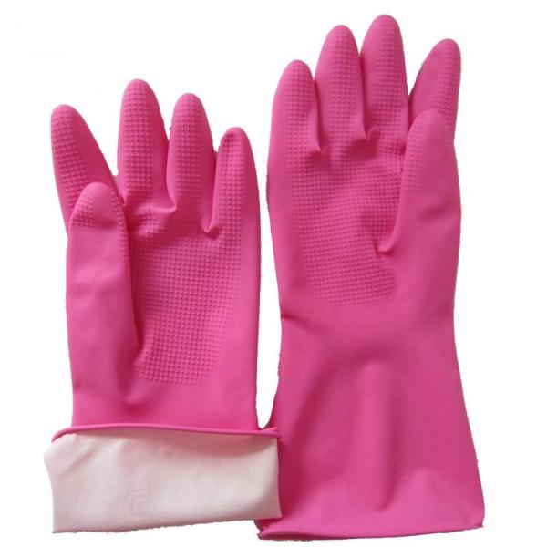 100G/Pair Kitchen Cleaning Gloves Anti Leakage 38CM Latex Lined Gloves