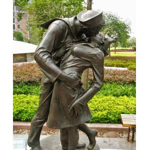 Quality Bronze man woman statues kissing sculptures for sale
