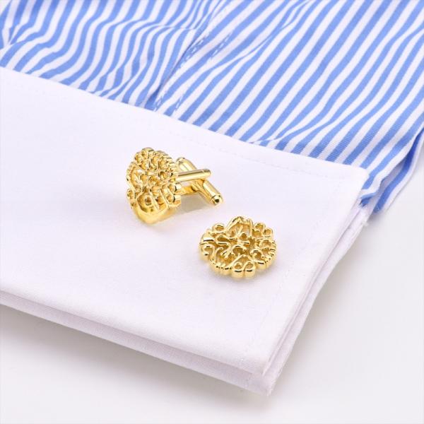 Hollow Out Flower Cufflinks Tie Clip For Men Tuxedo Shirt Regular Wedding Business