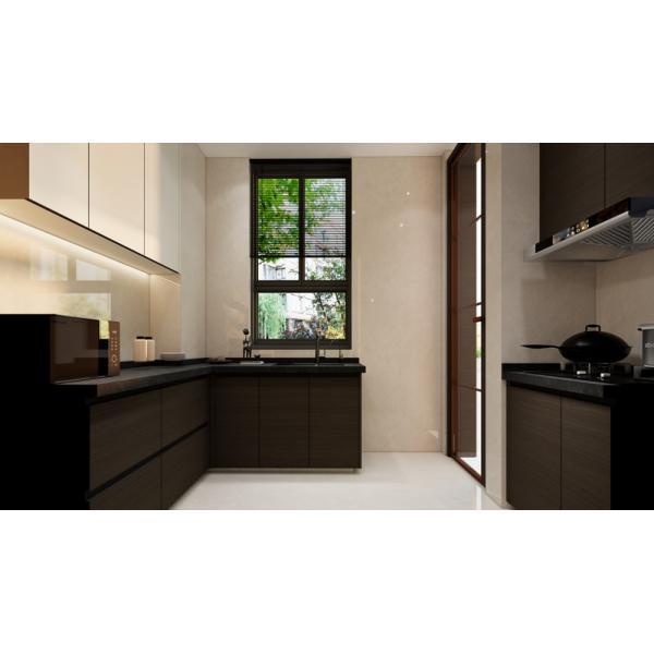 Wood Grain Elegant And Durable Fadior Modern Stainless Steel Kitchen Cabinet