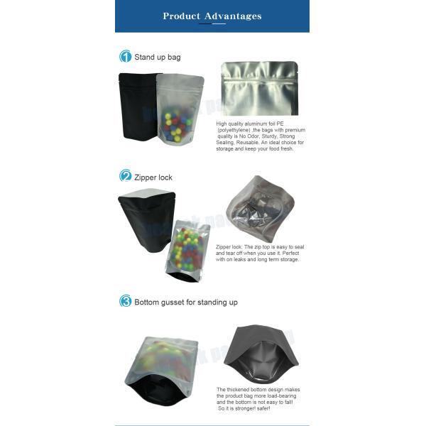 Laminated Clear Mylar Stand Up 16 Oz Stock Packaging Bags