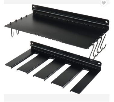 Garage Cordless Power Tool Pegboard Hook Organizer with 2 Shelf Cordless Drill Storage