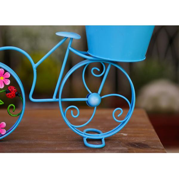 Customized Metal Bicycle Shape Garden Pot Home Decoration Multiple