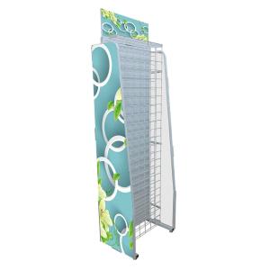 Quality Snack Shelf Biscuits Stand Metal Wire Mesh Display Rack for sale