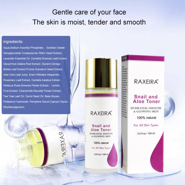 Private Label Natural Snail Aloe Nourishing Moisturizing Skin Face Toner