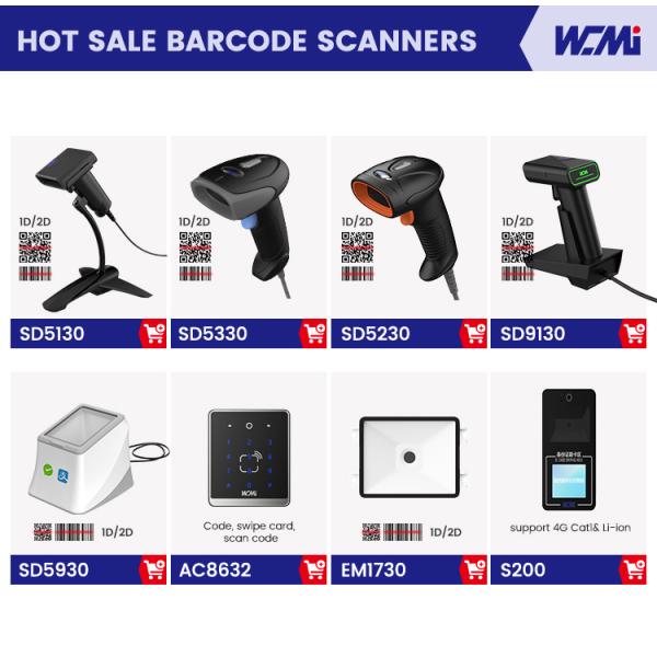 A Alipay 2D Barode Scanner Pdf417 Qr Code Reader for Supermarket Driver License 2D Bar Code Reader Barcode Scanner