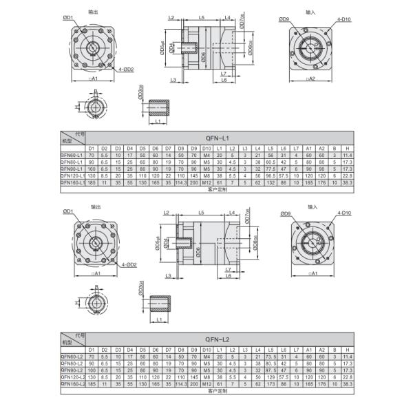 High Torque Nema 34 Transmission Marine Gearbox For Servo / Stepper Motor