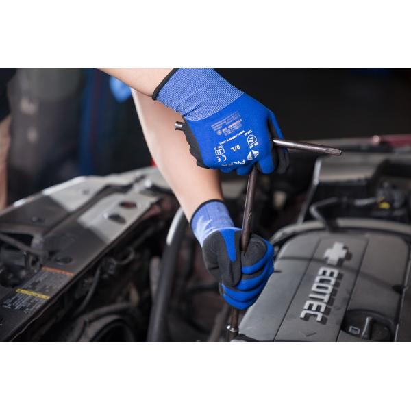Nitrile Dotted 15 Gauge Seamless Grey Nylon Spandex Knit Work Gloves For Automotive Industry