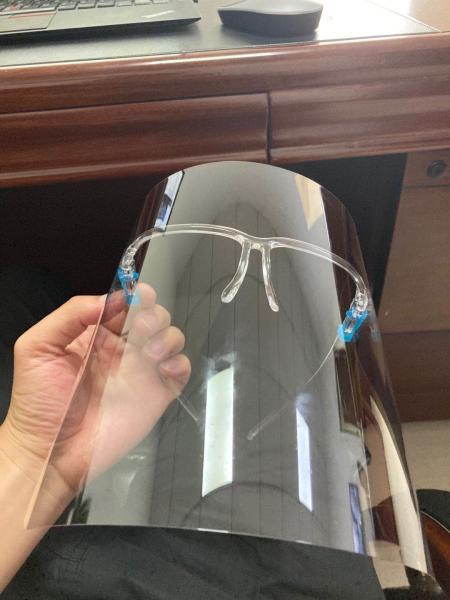 Buy Anti Fog Transparent Disposable Face Shield With Frame at wholesale prices
