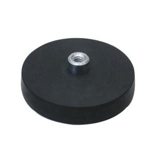 Quality A3 Steel Case Rubber Coated Magnet Black Rubber Covered Magnets for sale