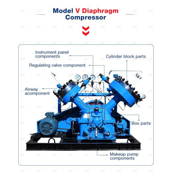 High Pressure Helium Gas Air Compressors Hydrogen Diaphragm Compressor Customizable
