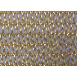 China PVD Copper Curtain Metal Spiral Wire Mesh Oxidation Resistance on sale