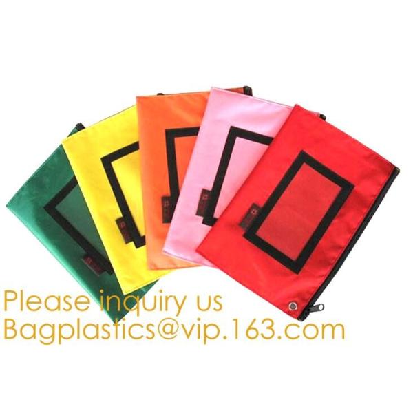 Waterproof Oxford Medicine Safety Bag with Lock and Keys Locking Bank Deposit Bag,Money Bank Bag Zipper Leather Cash Dep