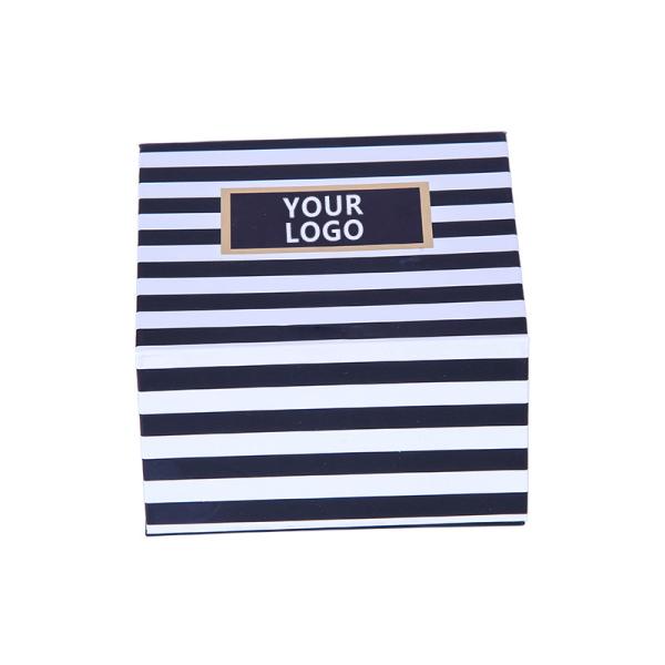 Strip Pattern Printing Logo Magnetic Box Packaging 1300gsm Luxury Magnetic Gift Box