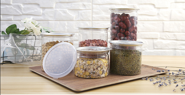 350ML Clear Shatterproof Plastic Food Jars For Dry Fruit